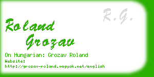 roland grozav business card